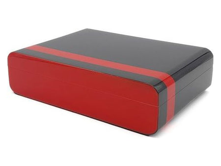 Ansicht 1 von 2 anzeigen: Guy Janot Humidor Schwarz/rot Lack für 20 Zigarren