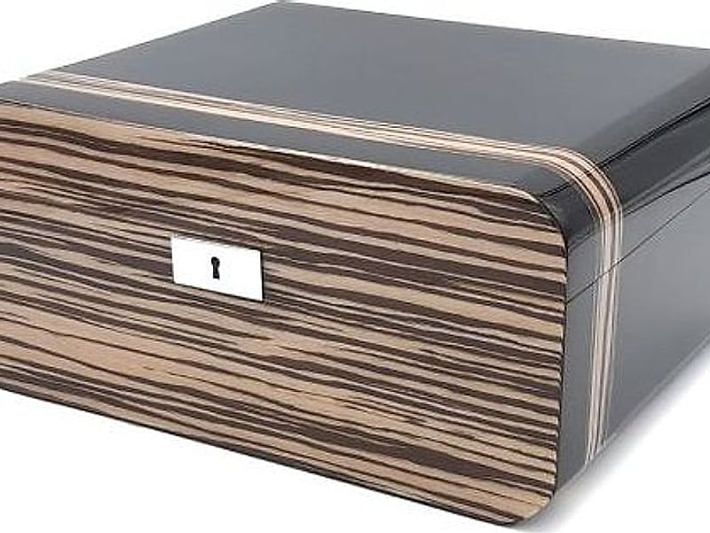 Guy Janot Guy Janot Humidor Schwarz/Zebrano Lack für 50 Zigarren, Detailansicht