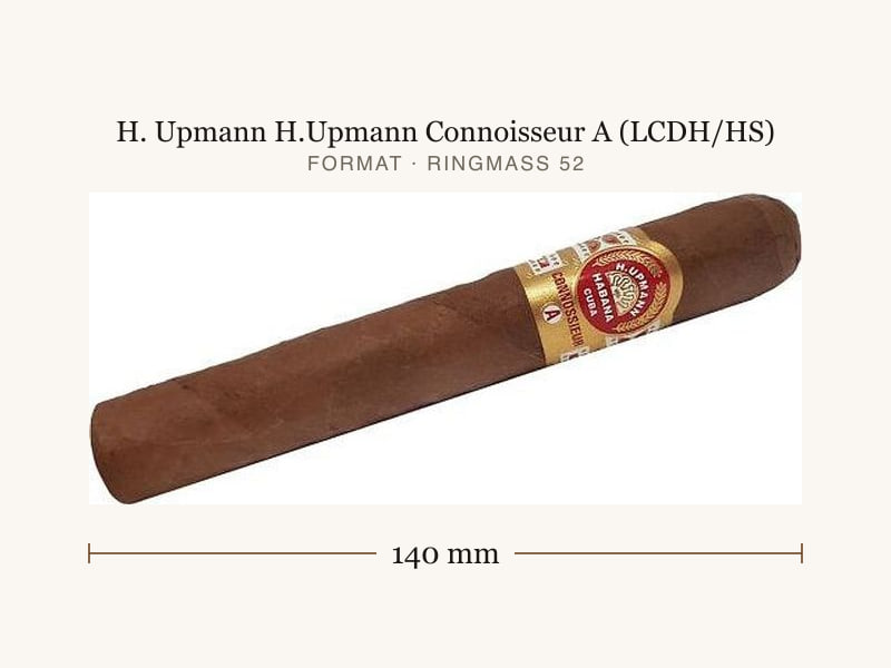 H. Upmann H.Upmann Connoisseur A (LCDH/HS), Maßangaben: Länge 140 mm, Ringmaß 52