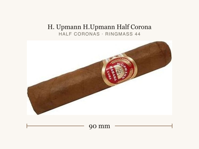 H. Upmann H.Upmann Half Corona, Maßangaben: Länge 90 mm, Ringmaß 44