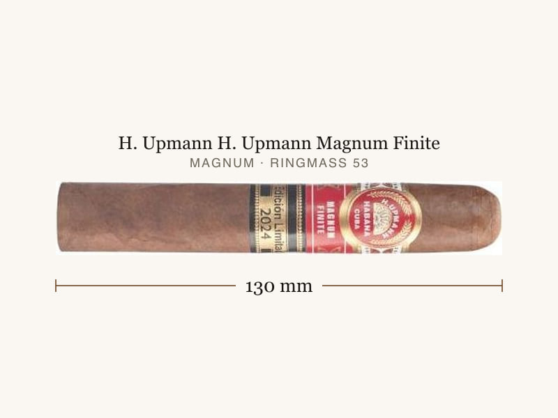 H. Upmann H. Upmann Magnum Finite, Maßangaben: Länge 130 mm, Ringmaß 53