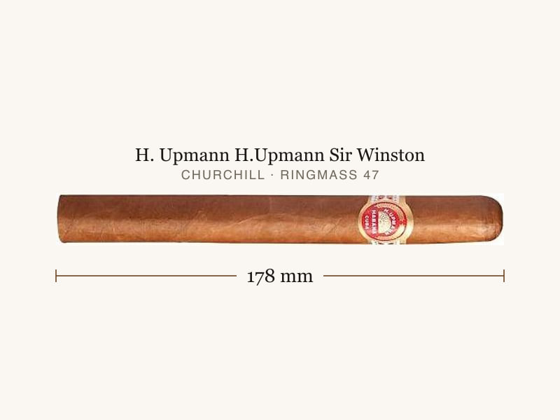 H. Upmann H.Upmann Sir Winston, Maßangaben: Länge 178 mm, Ringmaß 47