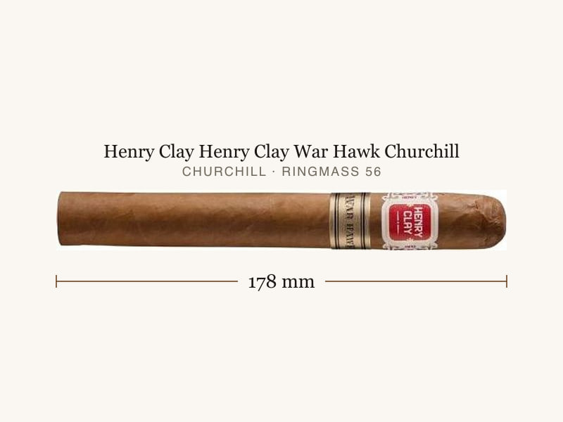 Henry Clay Henry Clay War Hawk Churchill, Maßangaben: Länge 178 mm, Ringmaß 56