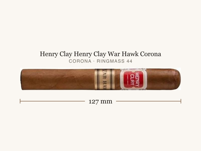 Henry Clay Henry Clay War Hawk Corona, Maßangaben: Länge 127 mm, Ringmaß 44