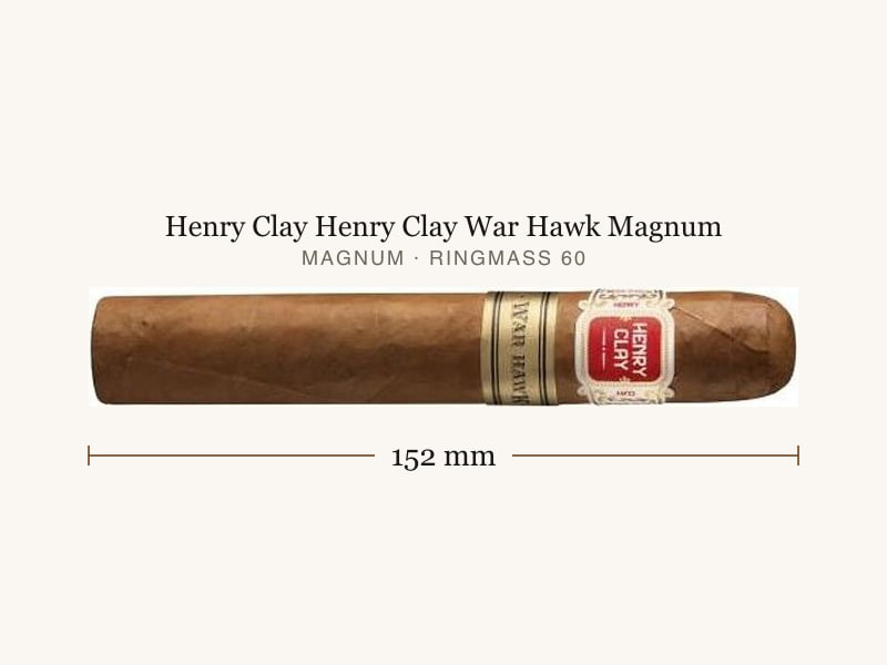 Henry Clay Henry Clay War Hawk Magnum, Maßangaben: Länge 152 mm, Ringmaß 60