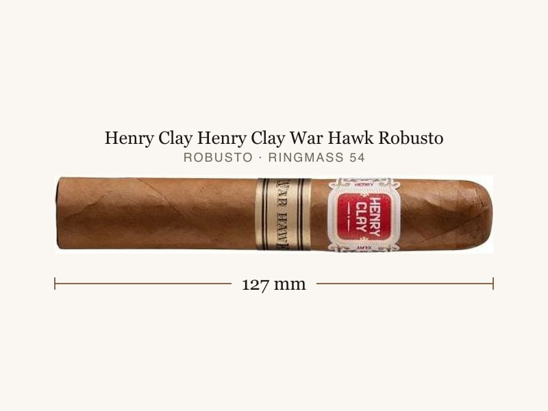 Henry Clay Henry Clay War Hawk Robusto, Maßangaben: Länge 127 mm, Ringmaß 54