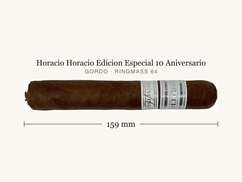Horacio Horacio Edicion Especial 10 Aniversario, Maßangaben: Länge 159 mm, Ringmaß 64