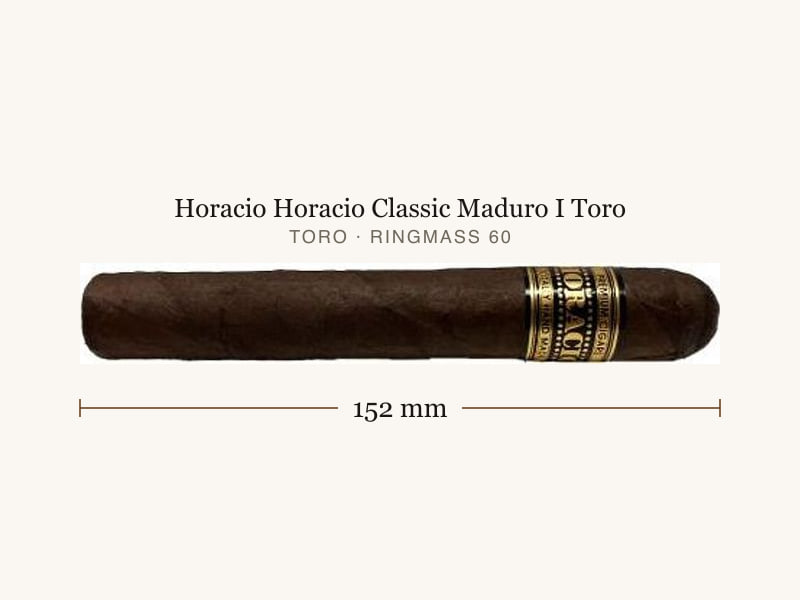 Horacio Horacio Classic Maduro I Toro, Maßangaben: Länge 152 mm, Ringmaß 60
