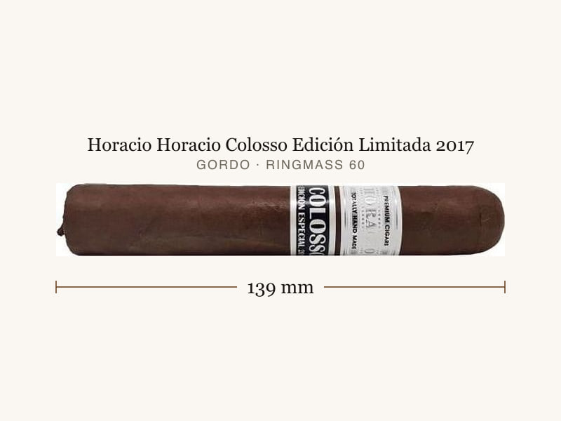 Horacio Horacio Colosso Edición Limitada 2017, Maßangaben: Länge 139 mm, Ringmaß 60