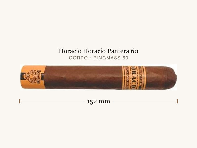 Horacio Horacio Pantera 60, Maßangaben: Länge 152 mm, Ringmaß 60