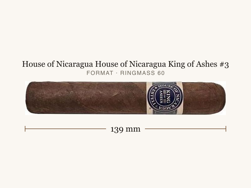 House of Nicaragua House of Nicaragua King of Ashes #3, Maßangaben: Länge 139 mm, Ringmaß 60