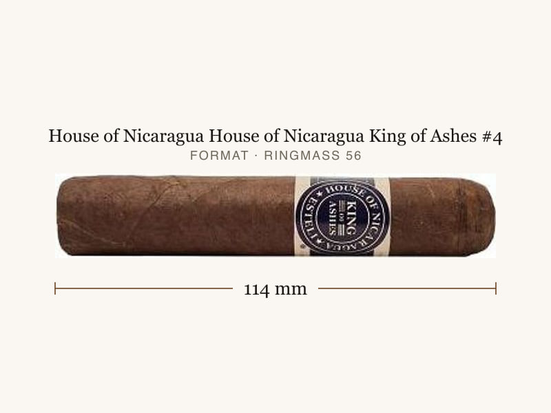 House of Nicaragua House of Nicaragua King of Ashes #4, Maßangaben: Länge 114 mm, Ringmaß 56