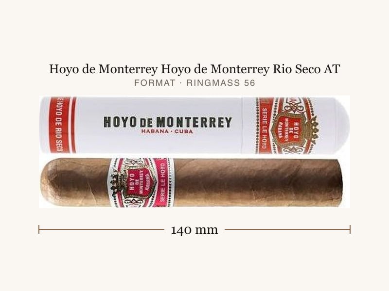 Hoyo de Monterrey Hoyo de Monterrey Rio Seco AT, Maßangaben: Länge 140 mm, Ringmaß 56