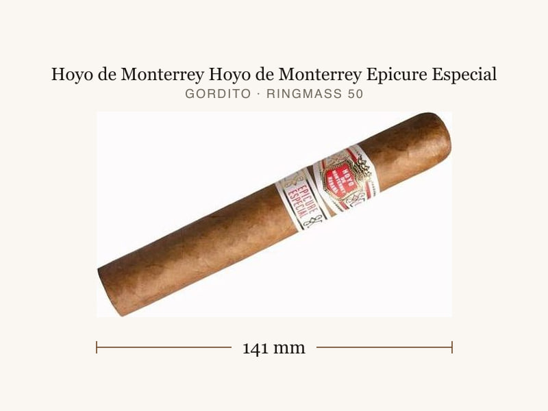 Hoyo de Monterrey Hoyo de Monterrey Epicure Especial, Maßangaben: Länge 141 mm, Ringmaß 50