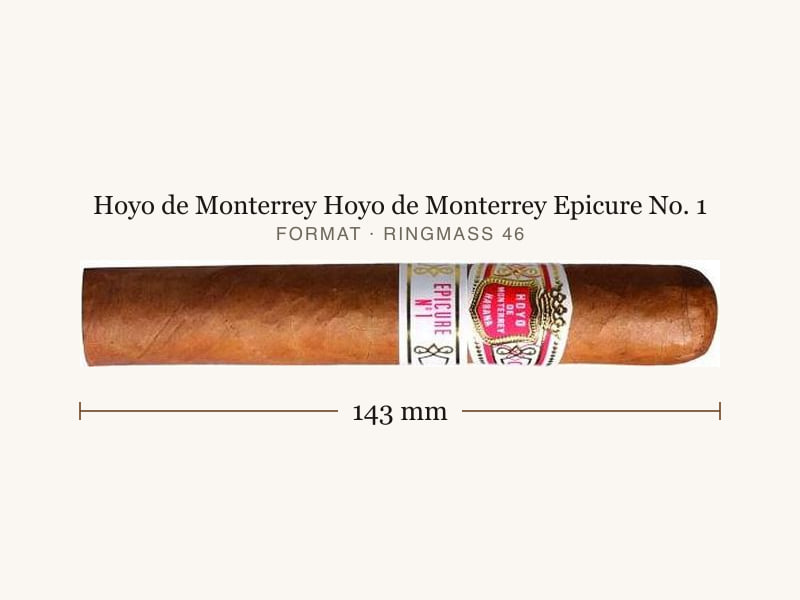 Hoyo de Monterrey Hoyo de Monterrey Epicure No. 1, Maßangaben: Länge 143 mm, Ringmaß 46