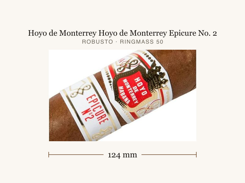 Hoyo de Monterrey Hoyo de Monterrey Epicure No. 2, Maßangaben: Länge 124 mm, Ringmaß 50