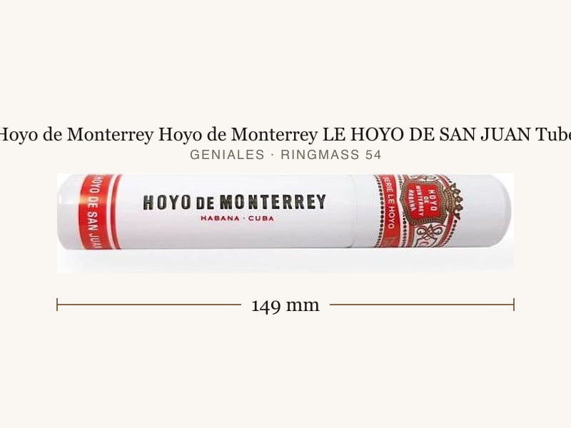 Hoyo de Monterrey Hoyo de Monterrey LE HOYO DE SAN JUAN Tube, Maßangaben: Länge 149 mm, Ringmaß 54