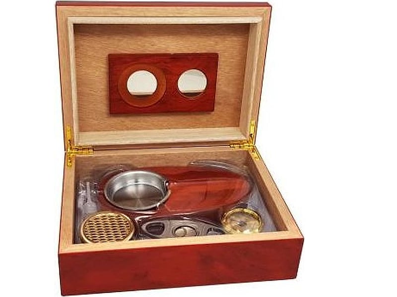 Ohne Marke Humidor Set Rosewood, Detailansicht