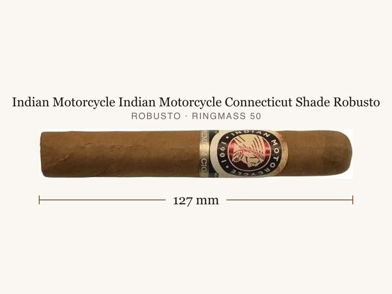 Indian Motorcycle Indian Motorcycle Connecticut Shade Robusto, Maßangaben: Länge 127 mm, Ringmaß 50