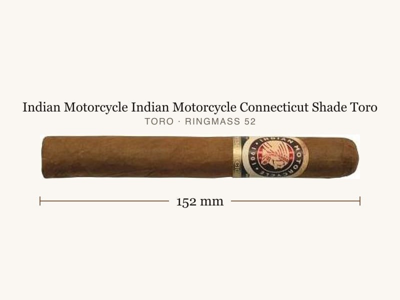 Indian Motorcycle Indian Motorcycle Connecticut Shade Toro, Maßangaben: Länge 152 mm, Ringmaß 52