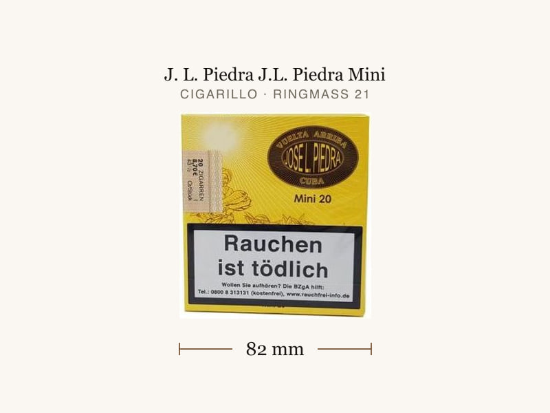 J. L. Piedra J.L. Piedra Mini, Maßangaben: Länge 82 mm, Ringmaß 21