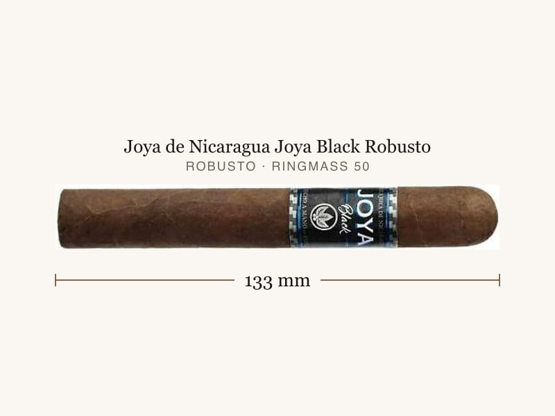 Joya de Nicaragua Joya Black Robusto, Maßangaben: Länge 133 mm, Ringmaß 50