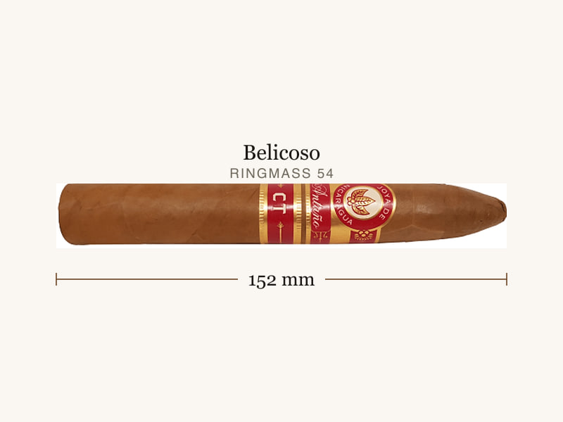 Joya de Nicaragua Joya de Nicaragua Antaño CT Belicoso, Maßangaben: Länge 152 mm, Ringmaß 54