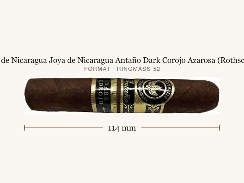 Joya de Nicaragua Joya de Nicaragua Antaño Dark Corojo Azarosa (Rothschild), Maßangaben: Länge 114 mm, Ringmaß 52