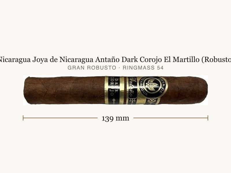 Joya de Nicaragua Joya de Nicaragua Antaño Dark Corojo El Martillo (Robusto Grande), Maßangaben: Länge 139 mm, Ringmaß 54