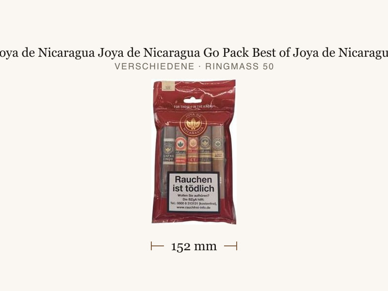 Joya de Nicaragua Joya de Nicaragua Go Pack Best of Joya de Nicaragua, Maßangaben: Länge 152 mm, Ringmaß 50