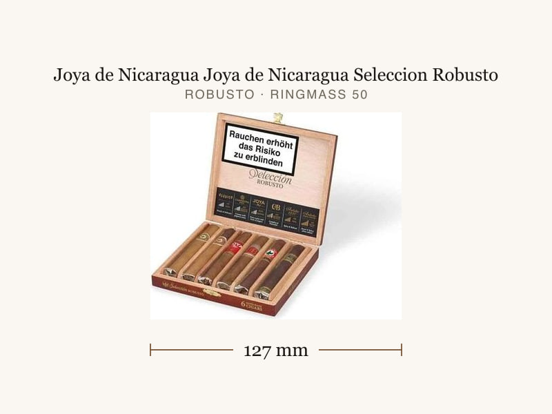 Joya de Nicaragua Joya de Nicaragua Seleccion Robusto, Maßangaben: Länge 127 mm, Ringmaß 50