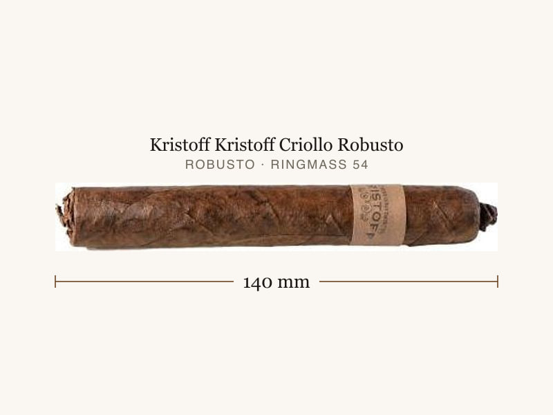 Kristoff Kristoff Criollo Robusto, Maßangaben: Länge 140 mm, Ringmaß 54