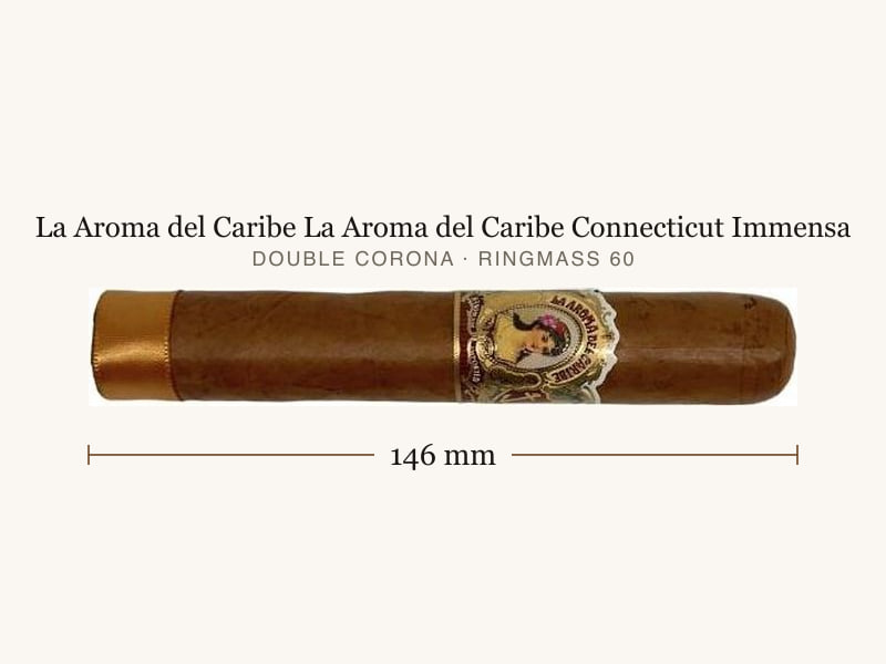 La Aroma del Caribe La Aroma del Caribe Connecticut Immensa, Maßangaben: Länge 146 mm, Ringmaß 60