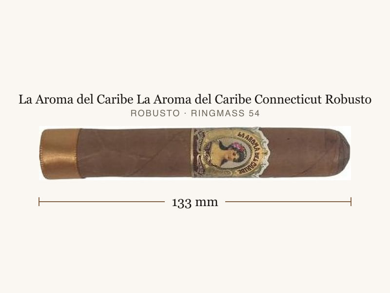 La Aroma del Caribe La Aroma del Caribe Connecticut Robusto, Maßangaben: Länge 133 mm, Ringmaß 54