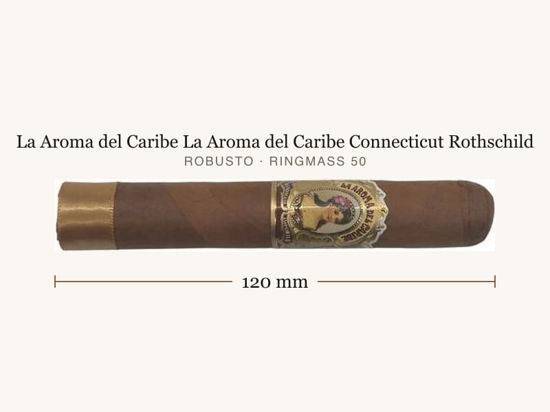 La Aroma del Caribe La Aroma del Caribe Connecticut Rothschild, Maßangaben: Länge 120 mm, Ringmaß 50
