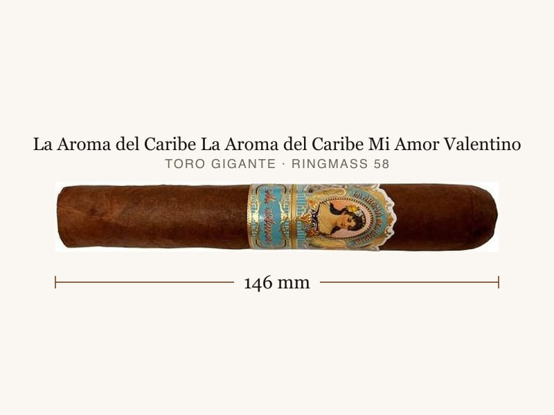 La Aroma del Caribe La Aroma del Caribe Mi Amor Valentino, Maßangaben: Länge 146 mm, Ringmaß 58
