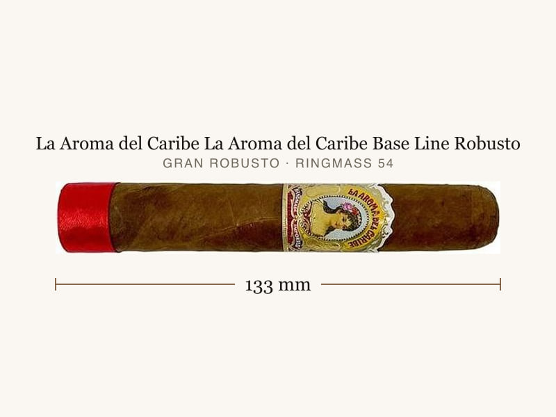 La Aroma del Caribe La Aroma del Caribe Base Line Robusto, Maßangaben: Länge 133 mm, Ringmaß 54