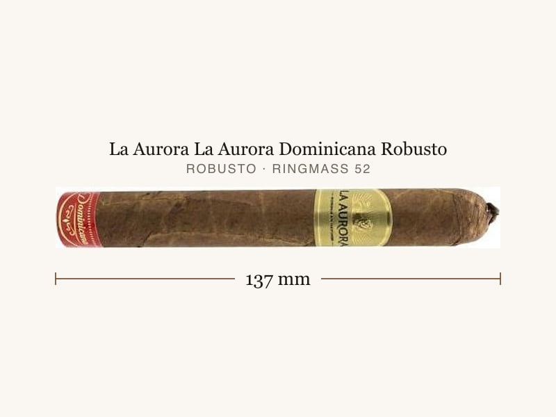 La Aurora La Aurora Dominicana Robusto, Maßangaben: Länge 137 mm, Ringmaß 52