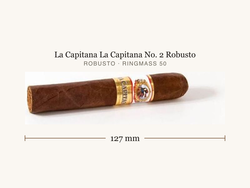 La Capitana La Capitana No. 2 Robusto, Maßangaben: Länge 127 mm, Ringmaß 50