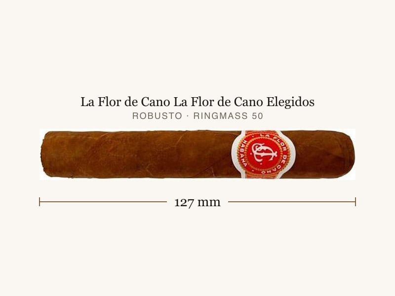 La Flor de Cano La Flor de Cano Elegidos, Maßangaben: Länge 127 mm, Ringmaß 50