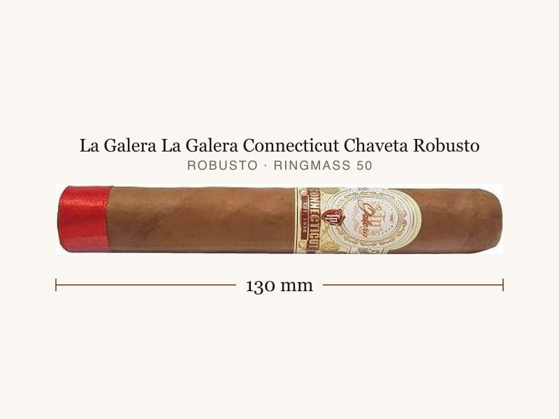 La Galera La Galera Connecticut Chaveta Robusto, Maßangaben: Länge 130 mm, Ringmaß 50