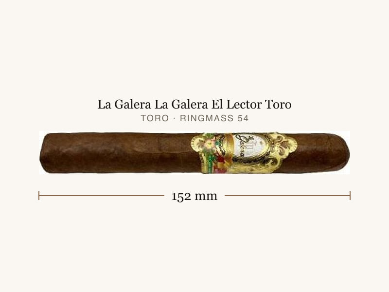 La Galera La Galera El Lector Toro, Maßangaben: Länge 152 mm, Ringmaß 54