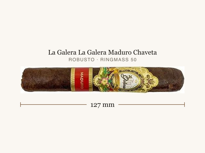 La Galera La Galera Maduro Chaveta, Maßangaben: Länge 127 mm, Ringmaß 50