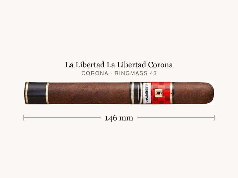 La Libertad La Libertad Corona, Maßangaben: Länge 146 mm, Ringmaß 43
