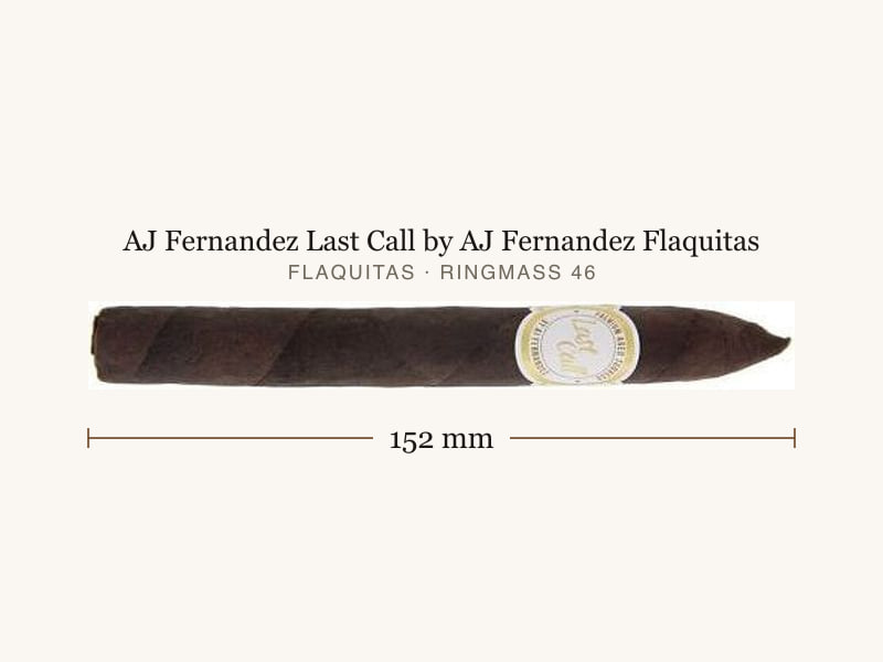 AJ Fernandez Last Call by AJ Fernandez Flaquitas, Maßangaben: Länge 152 mm, Ringmaß 46