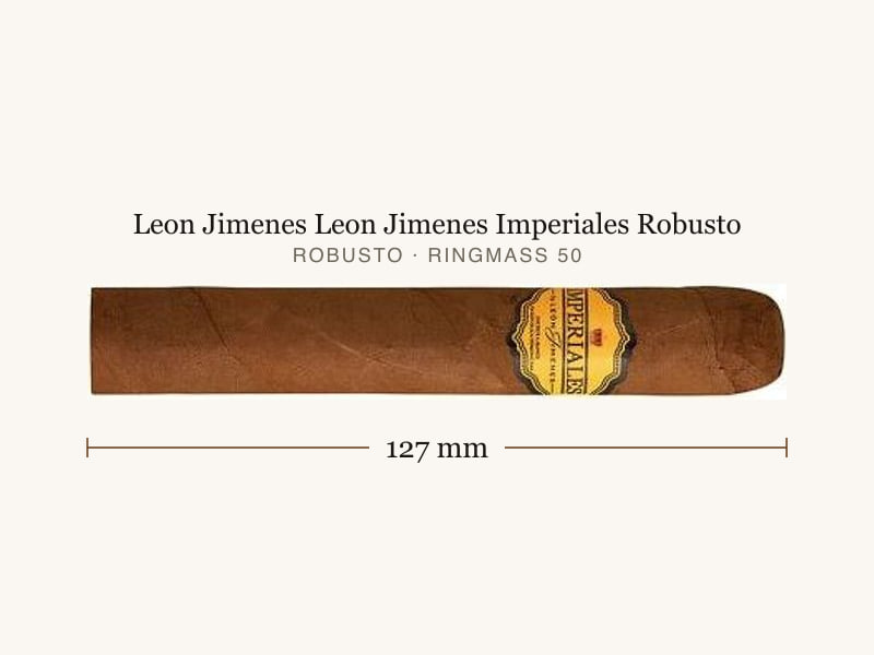 Leon Jimenes Leon Jimenes Imperiales Robusto, Maßangaben: Länge 127 mm, Ringmaß 50