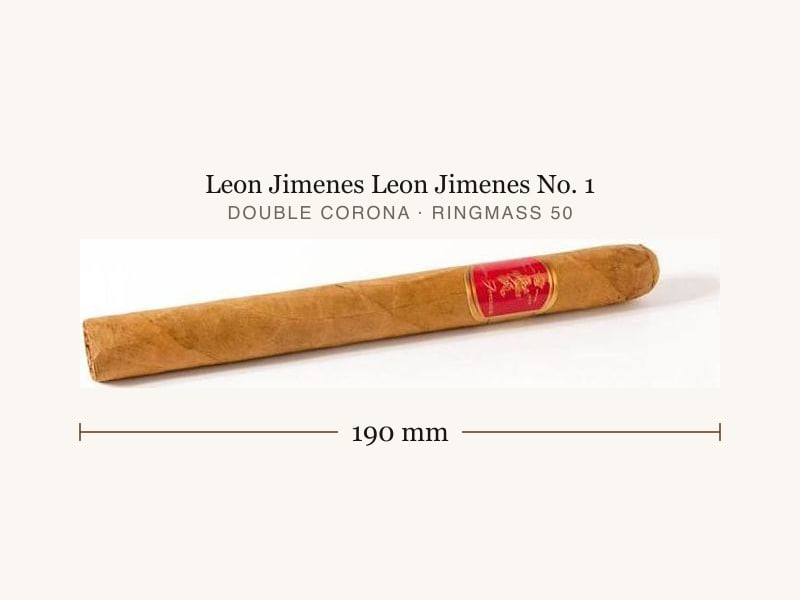 Leon Jimenes Leon Jimenes No. 1, Maßangaben: Länge 190 mm, Ringmaß 50