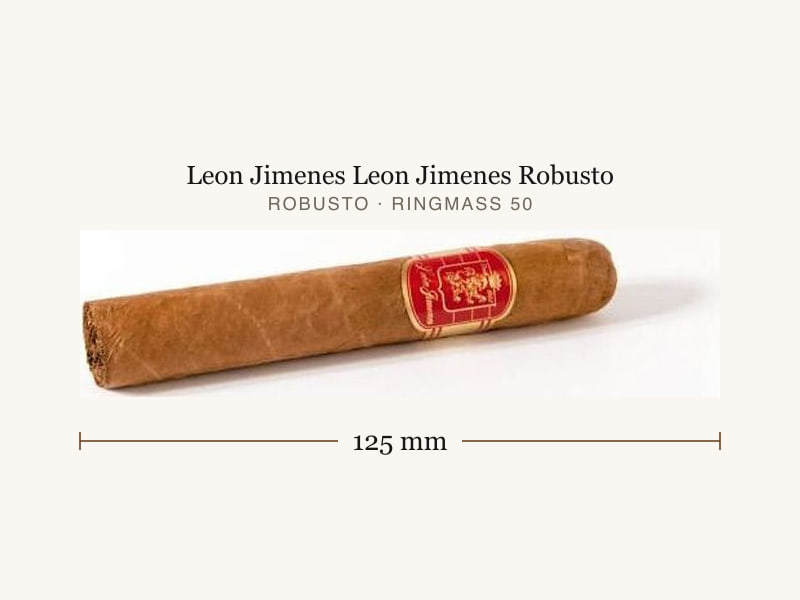 Leon Jimenes Leon Jimenes Robusto, Maßangaben: Länge 125 mm, Ringmaß 50