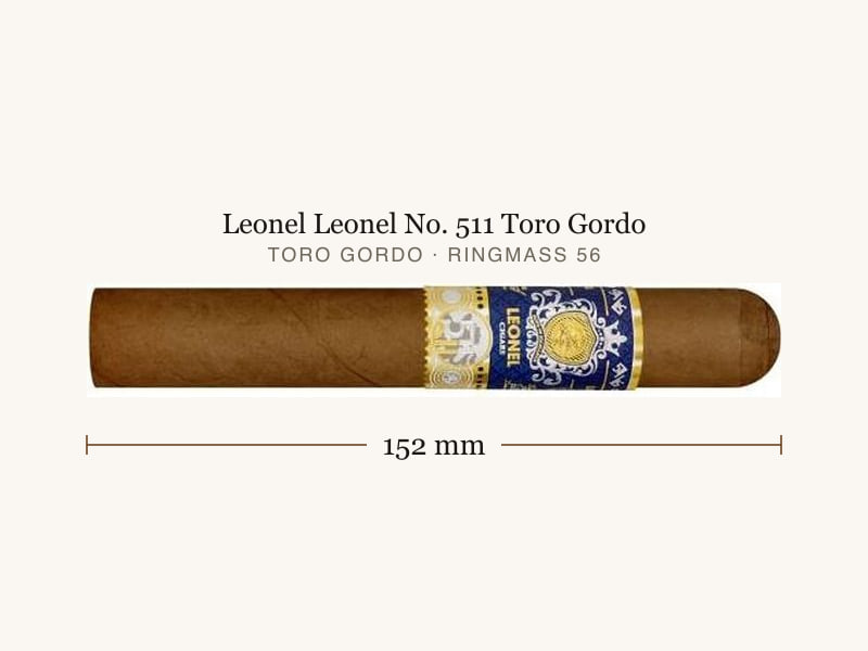 Leonel Leonel No. 511 Toro Gordo, Maßangaben: Länge 152 mm, Ringmaß 56