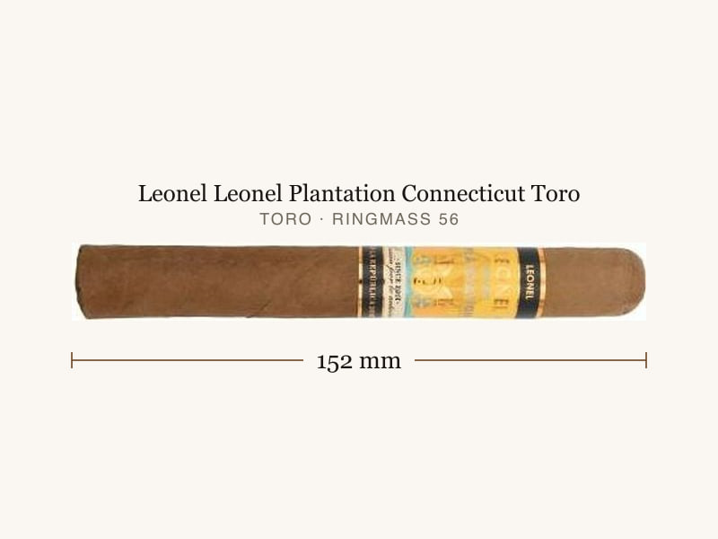 Leonel Leonel Plantation Connecticut Toro, Maßangaben: Länge 152 mm, Ringmaß 56
